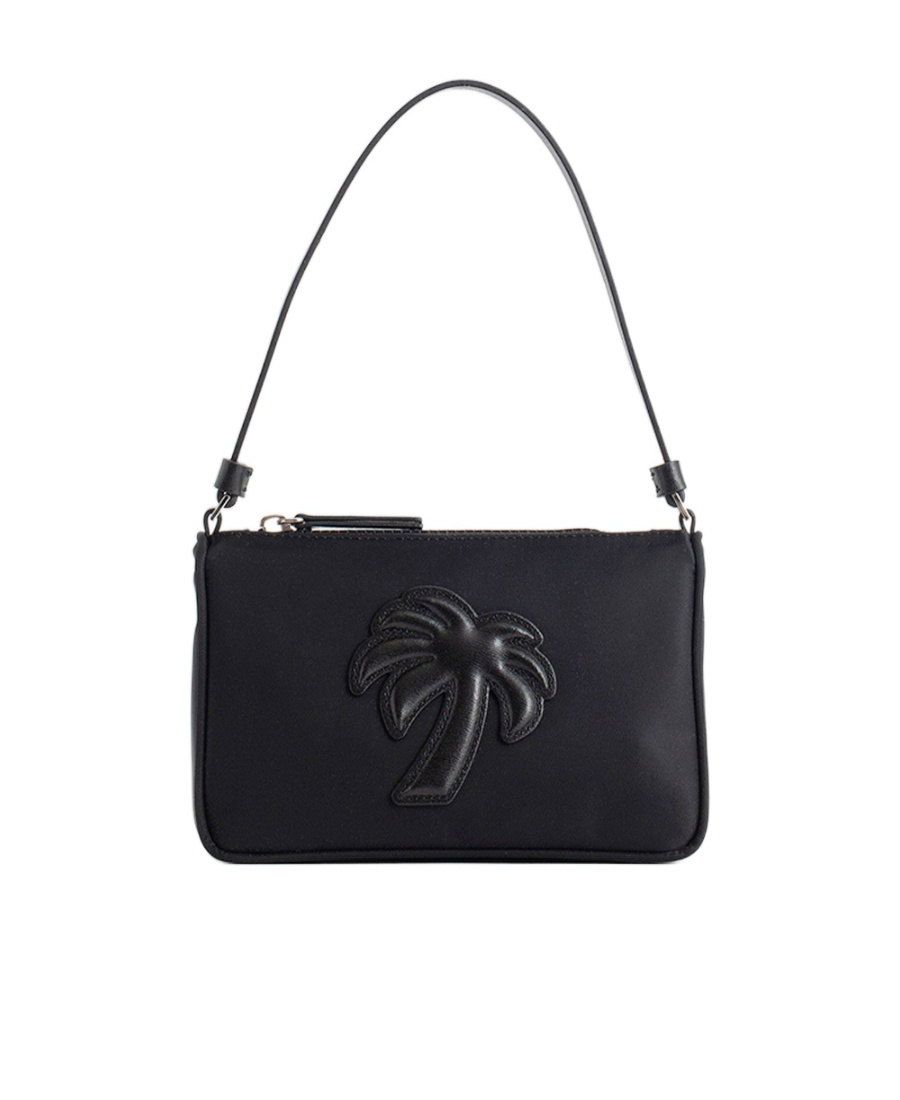 Palm Angels Logo-embossed Zipped Pouch In Black
