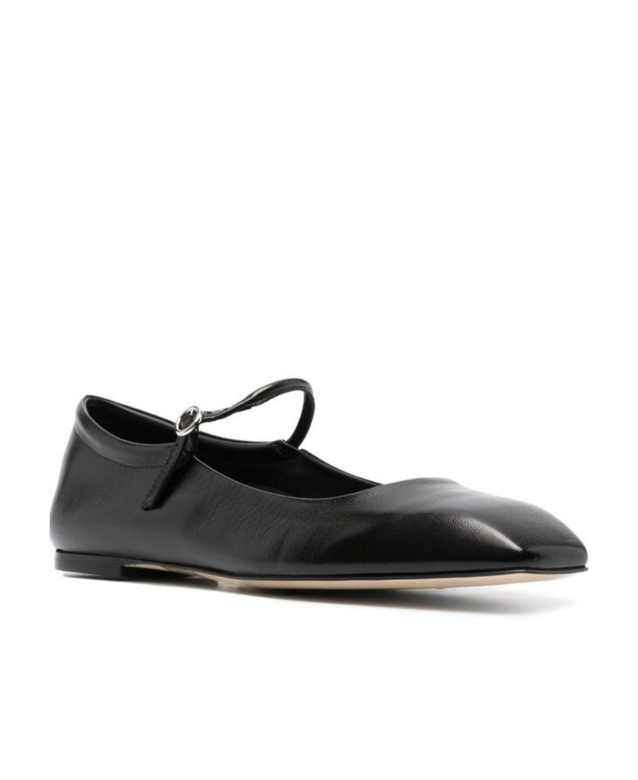 Aeyde Square Toe Ballet Shoes In Black