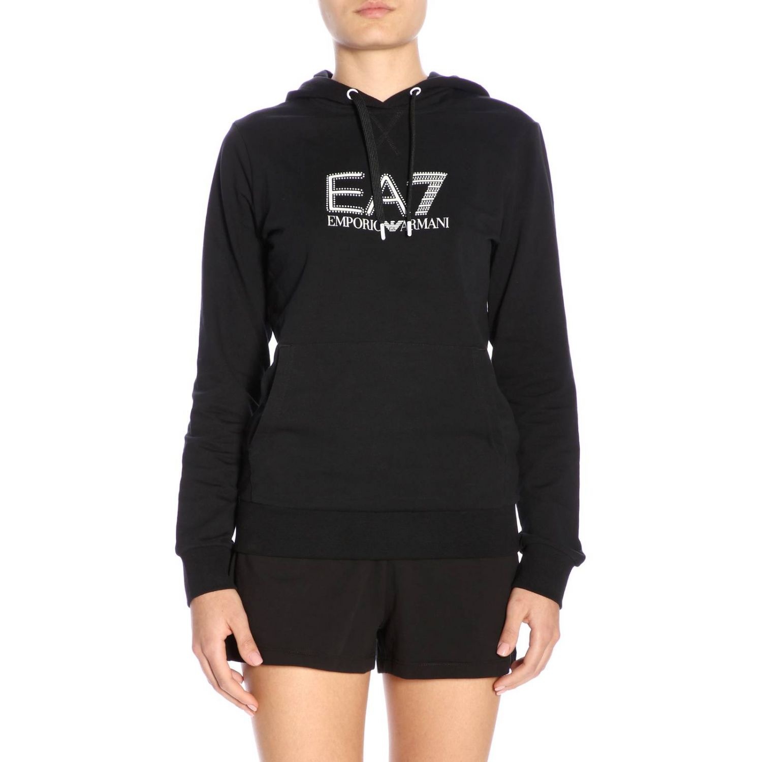 EA7 HOODED LOGO SWEATER