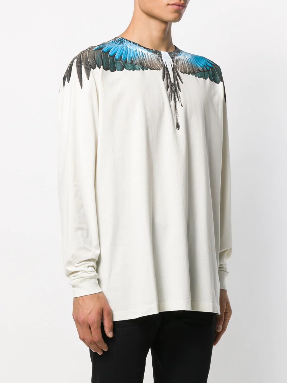 Marcelo Burlon County Of Milan Wings Printed T-shirt In Black