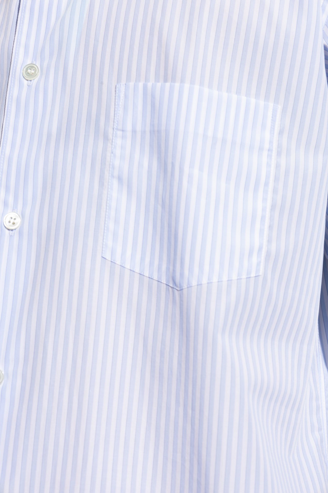 Comme Des Garçons Striped Shirt In Blue