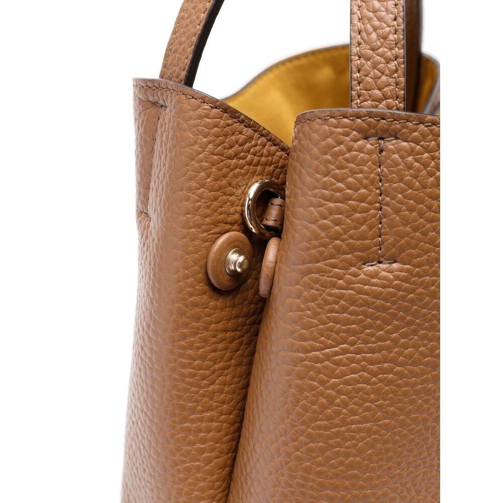 Furla Logo Top-handle Bucket Bag In Brown