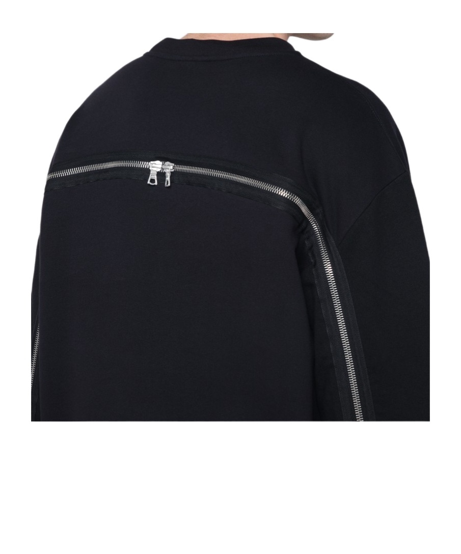 Dries Van Noten Navy Blue Sweatshirt With Zip Detail Men