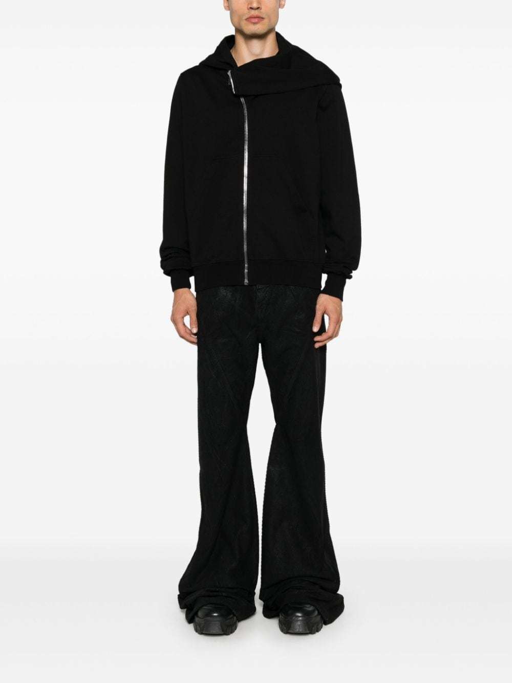 Rick Owens Drkshdw Mens Black Jumbo Gimp Relaxed-fit Cotton-jersey Hoody In Black