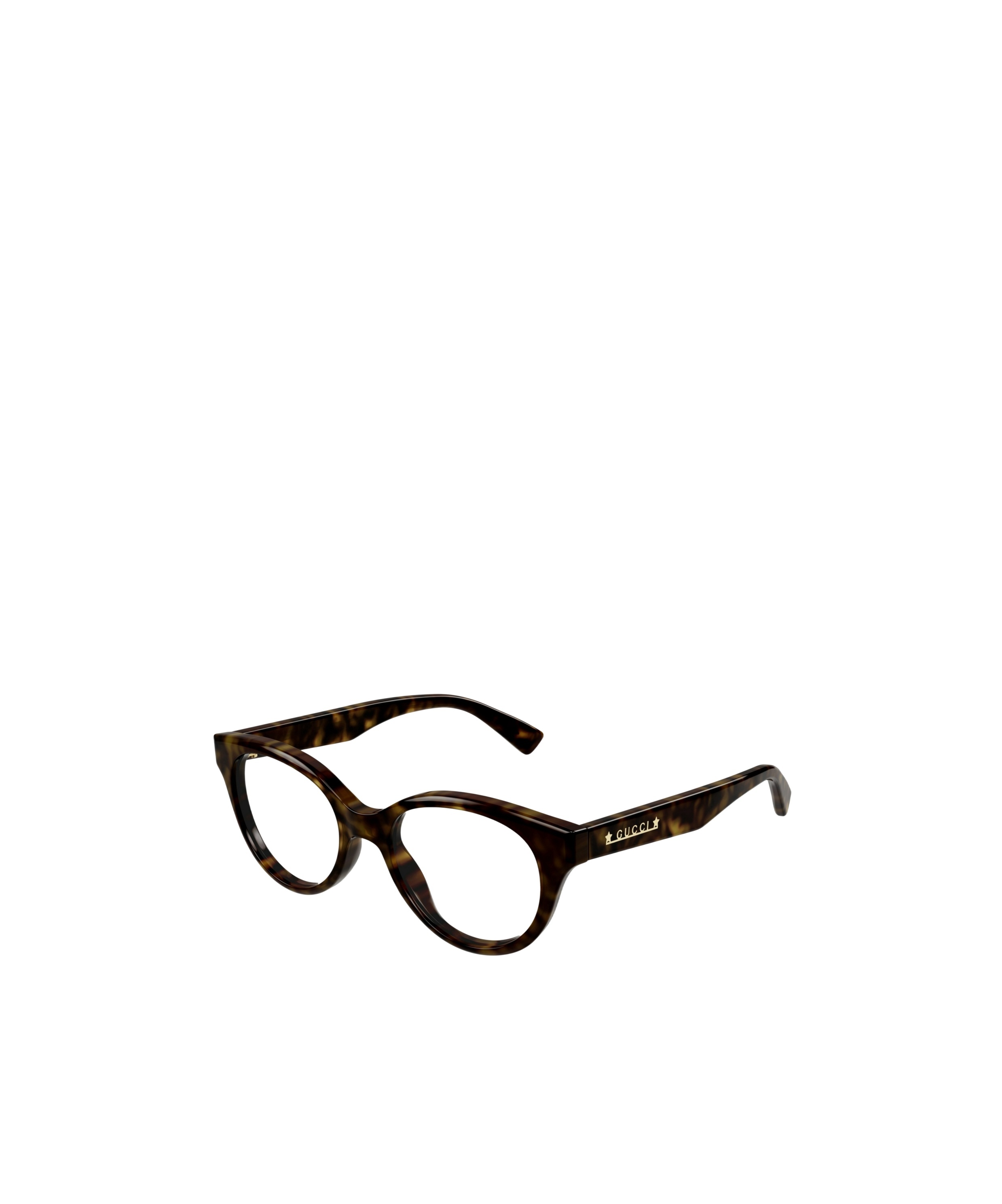 Shop Gucci Tortoiseshell Round-frame Glasses In Black