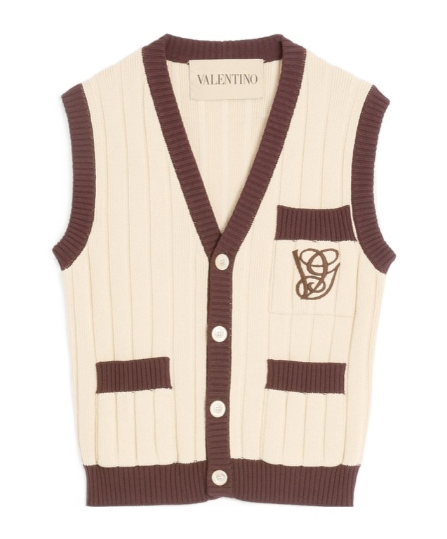 Valentino Long Sleeves, Crew Neck And Ribbed Details.... In Nude