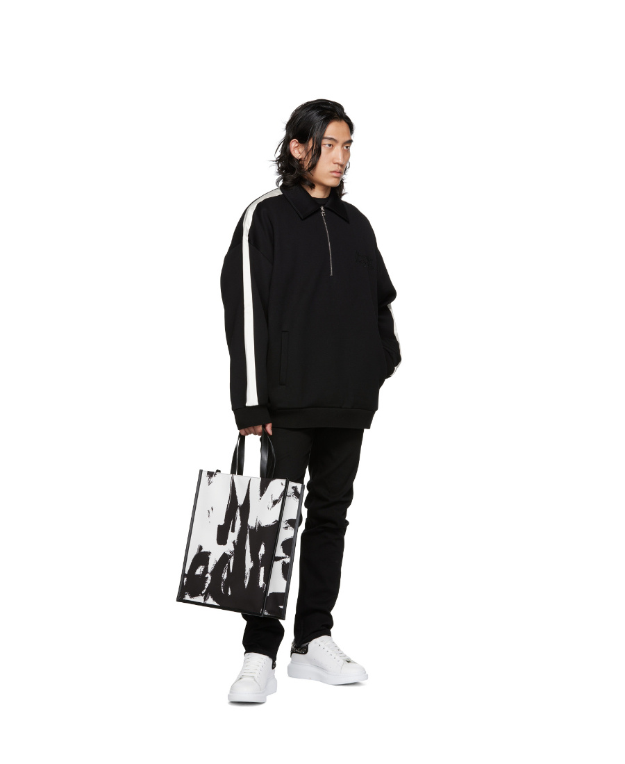 Alexander Mcqueen Embroidered Embroidered Hoodie In Black