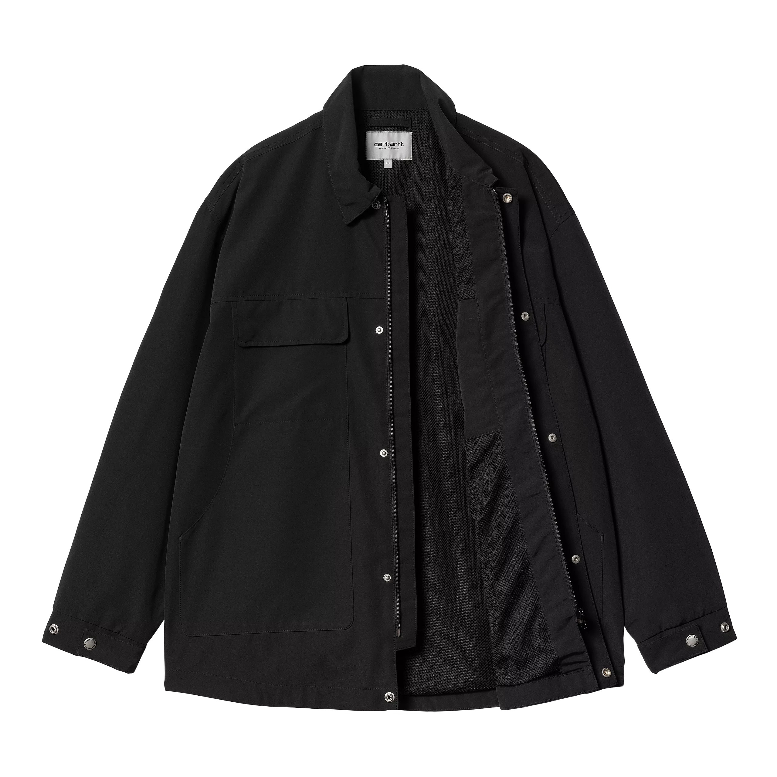 Carhartt Work In Progress Selby Cotton Canvas Button-up Shirt Jacket In Black