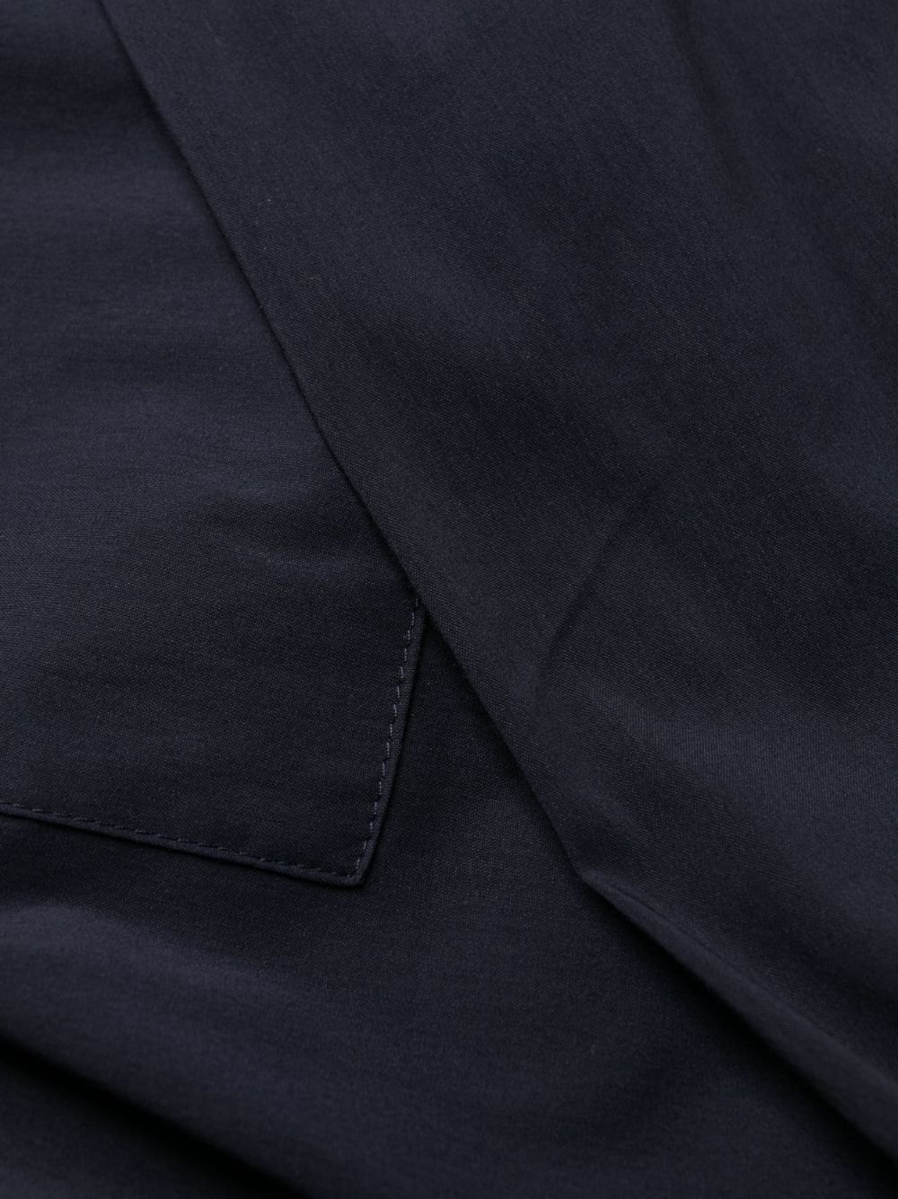 Emporio Armani Drawstring-waist Straight-leg Trousers In Black