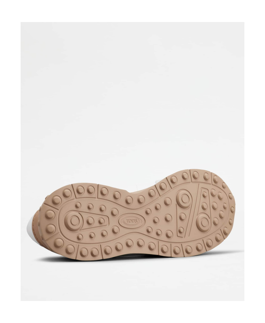 Tod's Low-top Suede And Leather Sneakers In White
