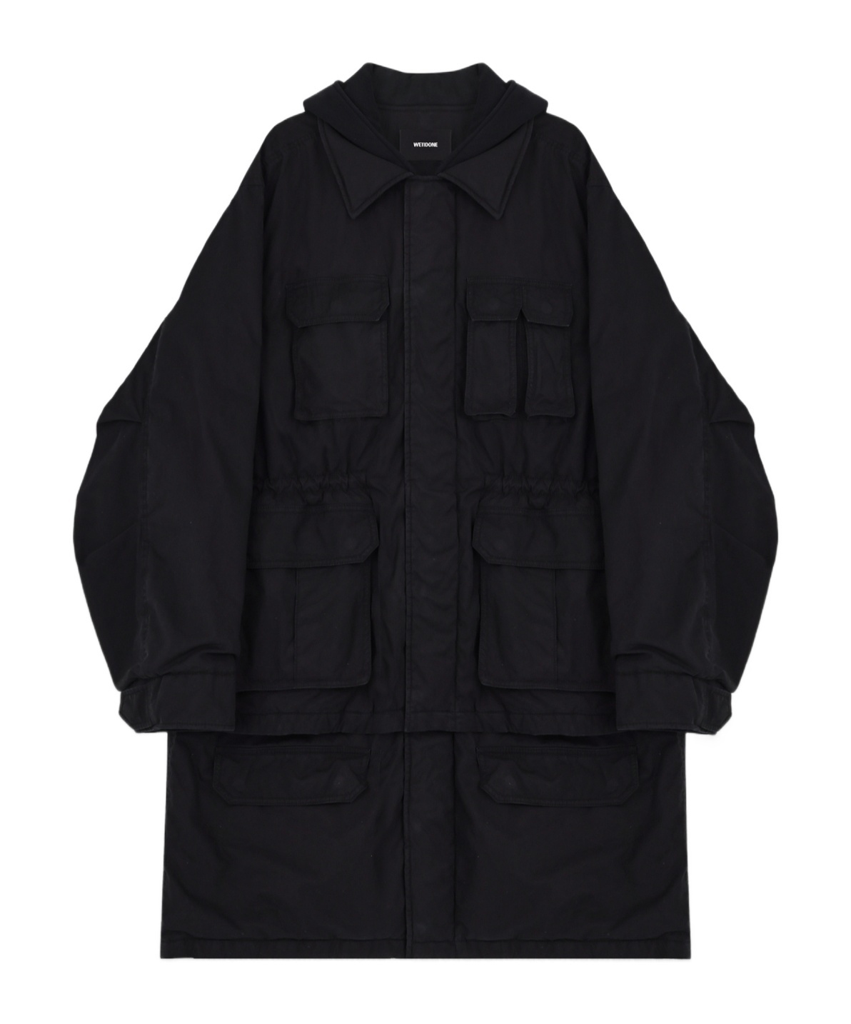 We11 Done Field Jacket With Classic Collar In Black