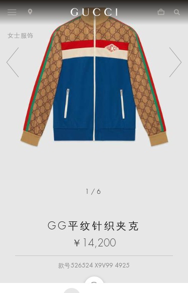 Gucci Gg Technical Jersey Jacket In Blue