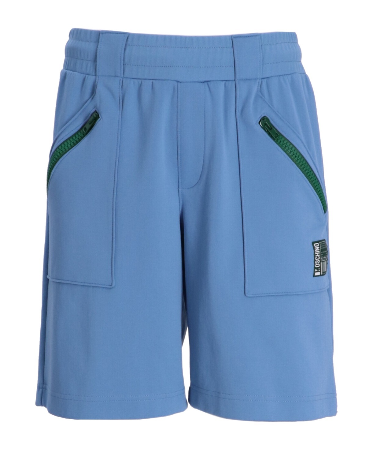 Moschino Logo-embroidered Track Shorts In Blue