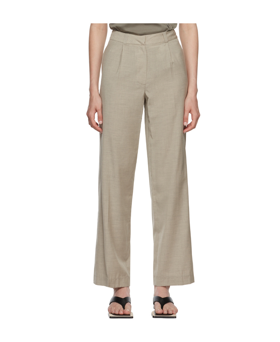 Low Classic Logo Straight Casual Pants In Nude