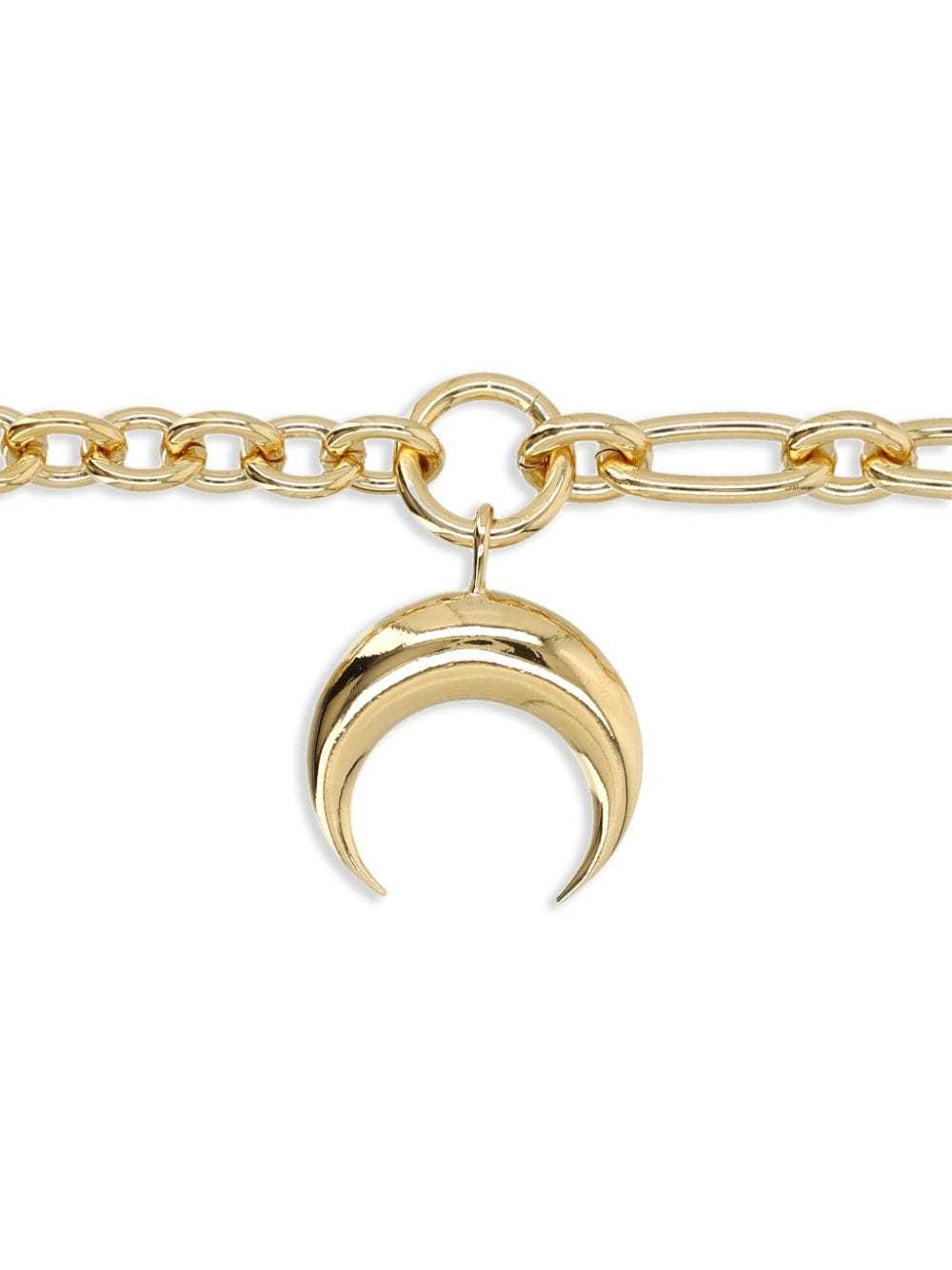 Marine Serre Crescent Moon Charm Necklace Chain In Yellow