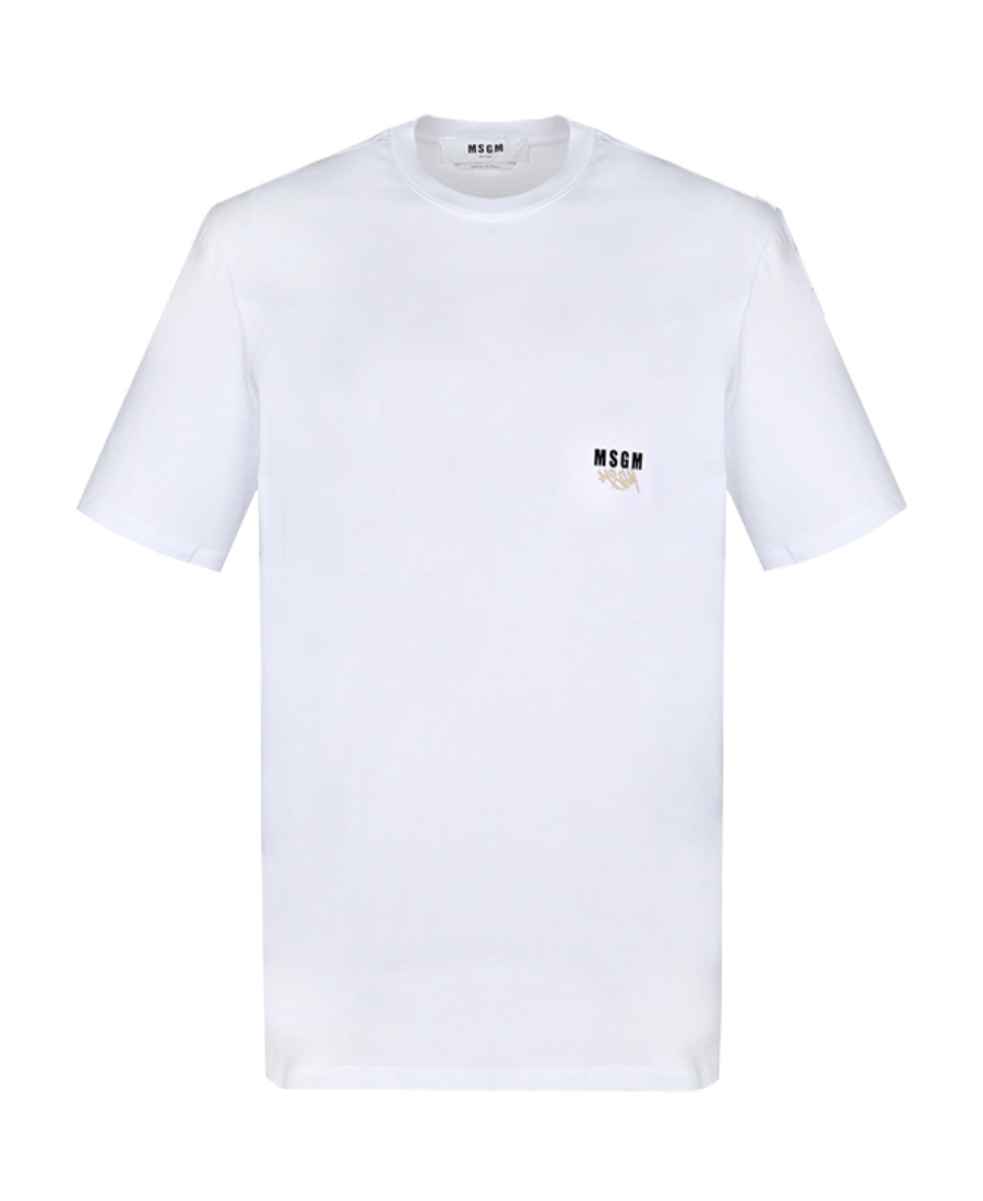 Msgm Pattern Printed T-shirt In White
