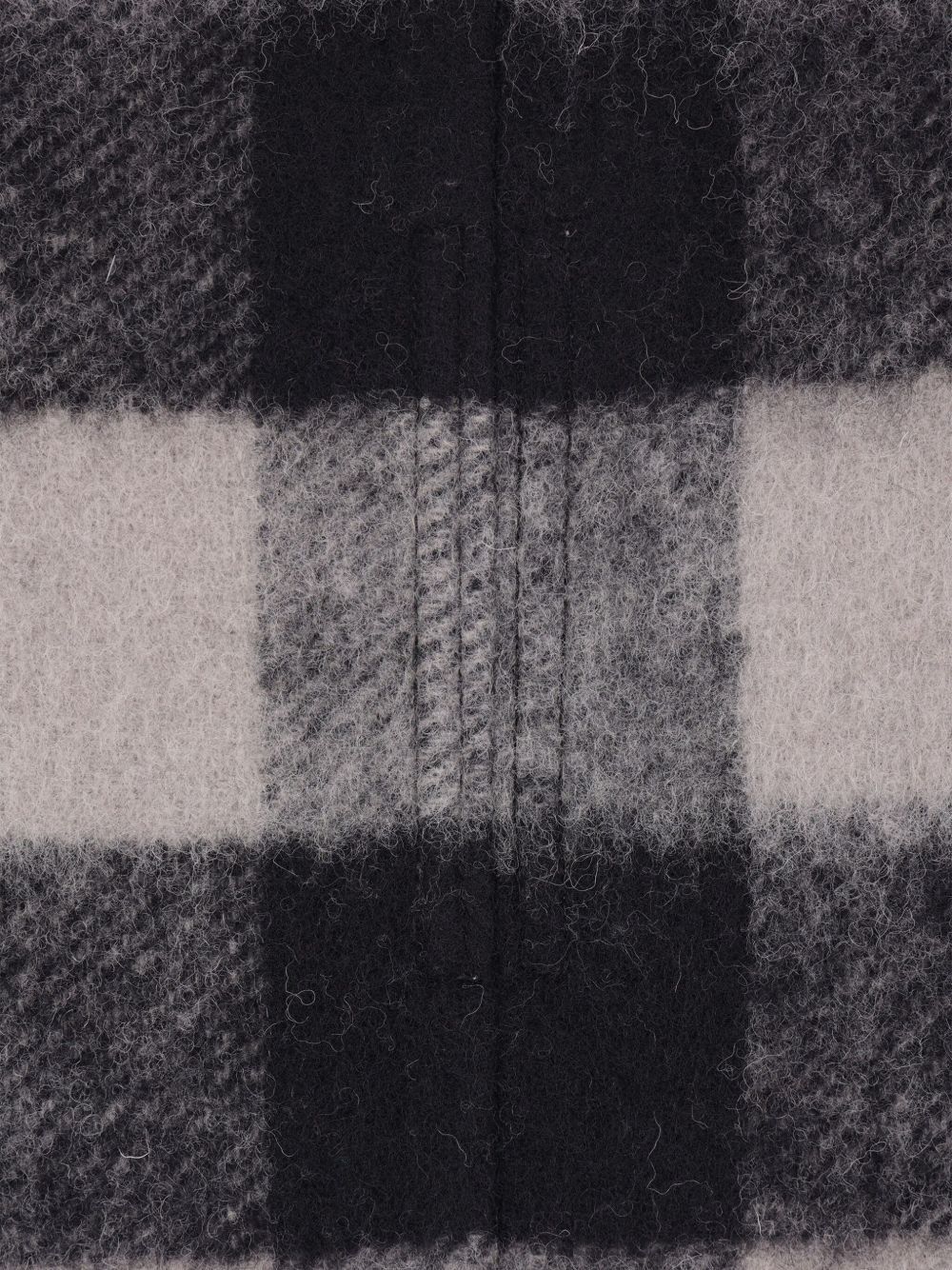 Rick Owens Checked Wool Jacket In Black