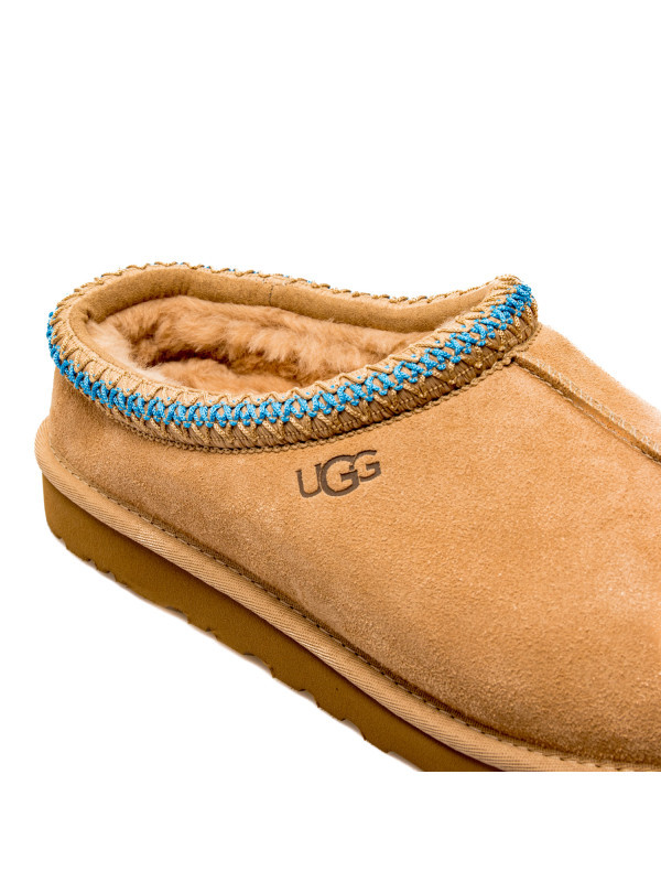 Ugg Tasman Suede Flat Mules In Brown