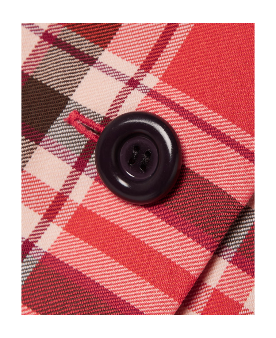 Acne Studios Check-pattern Miniskirt In Red
