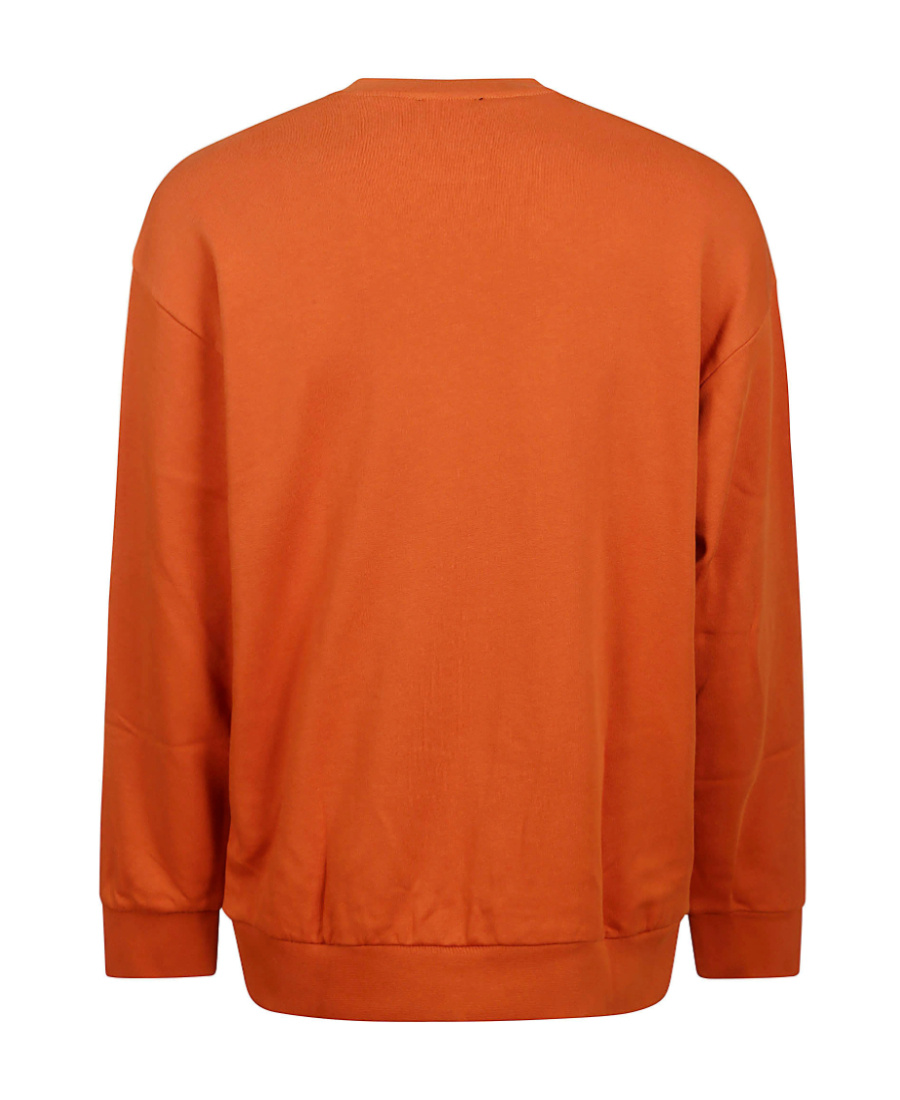 Apc Eliot Flocked-logo Cotton Sweatshirt In Orange