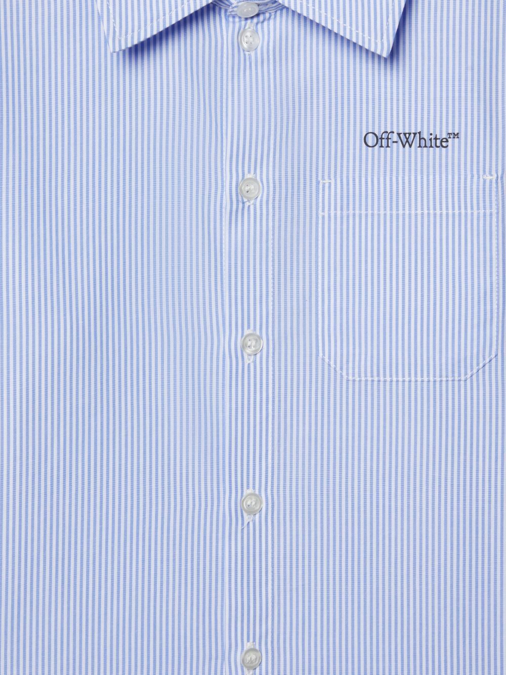 Off-white Diagonal Bookish Shirt In Blue