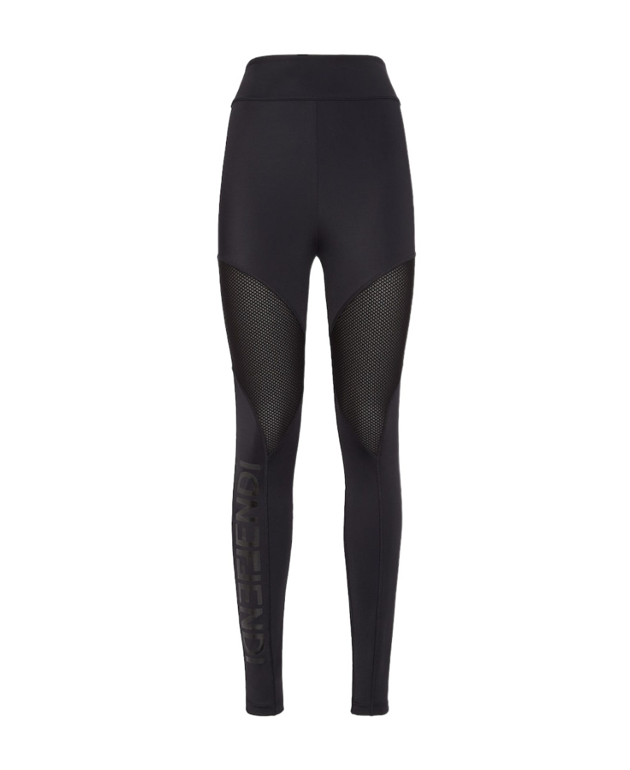 Fendi Logo Leggings In Black