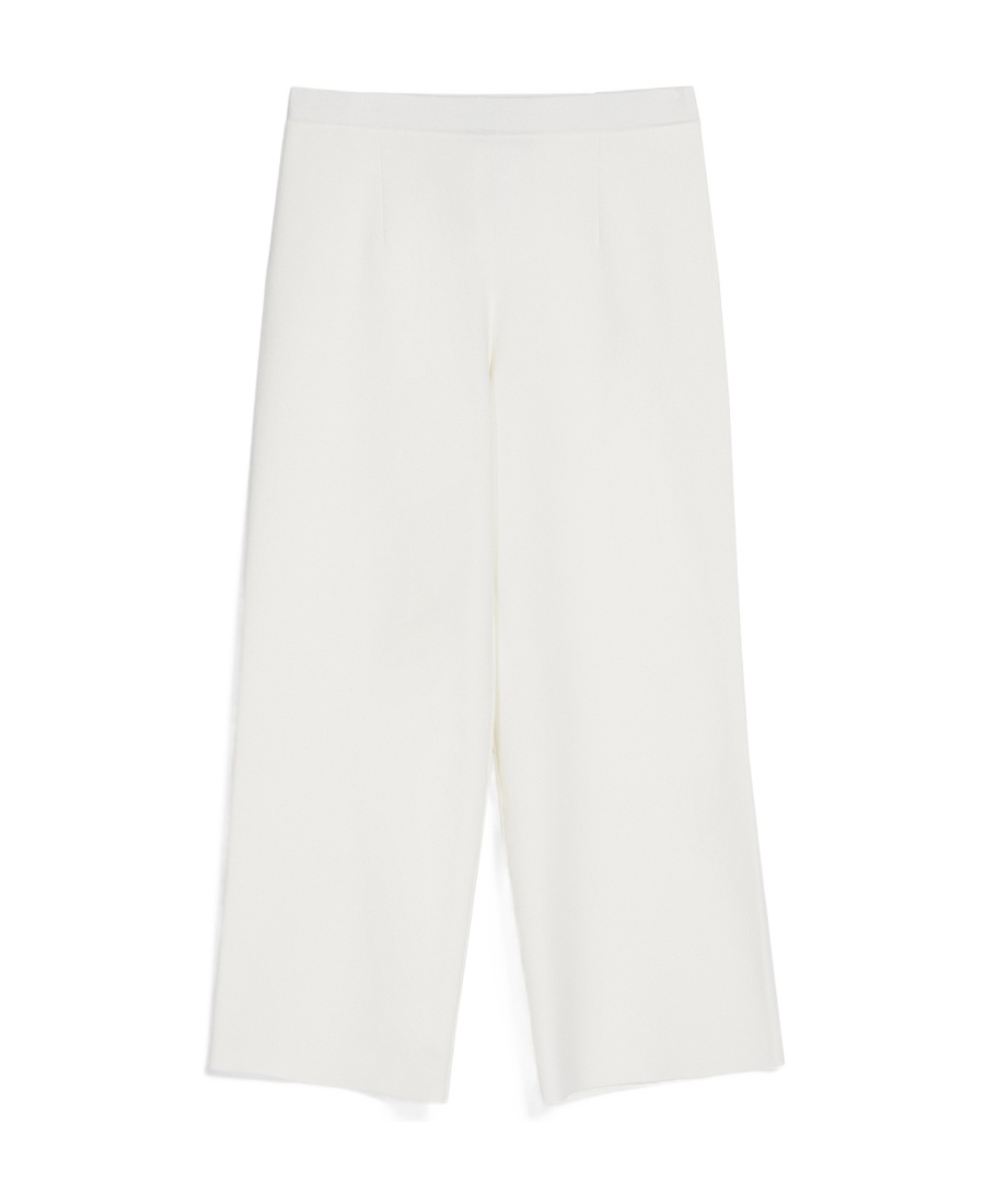Max Mara Loose Straight Casual Pants In White