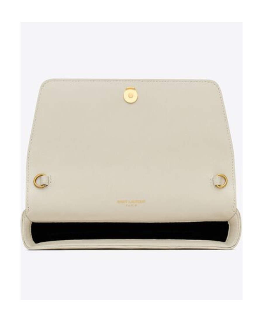 Saint Laurent Gaby Chain Phone Holder In White