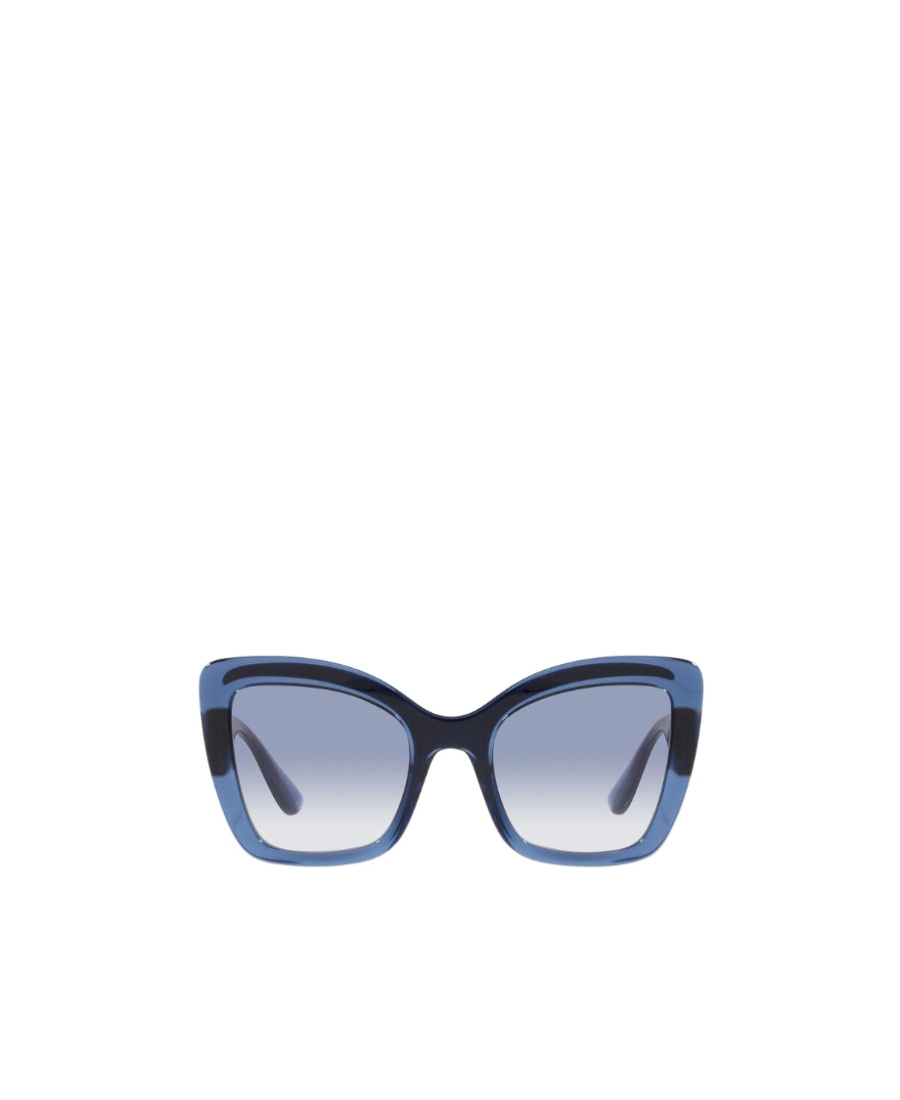 Dolce & Gabbana Transparent Butterfly-frame Sunglasses In Blue