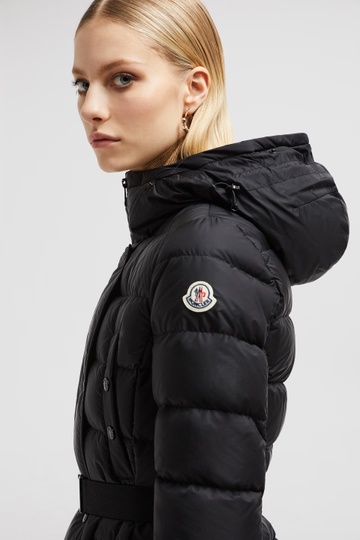 Moncler Khloe Shearling-trimmed Down Jacket In Black