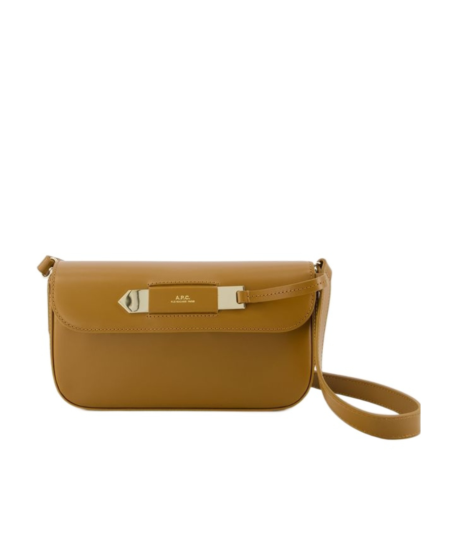 Apc A.p.c. Charlotte Foldover Top Shoulder Bag In Brown