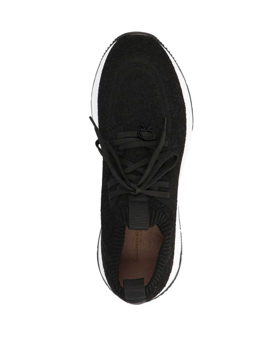 Gianvito Rossi Glover Stretch Knit Low-top Sneakers In Black