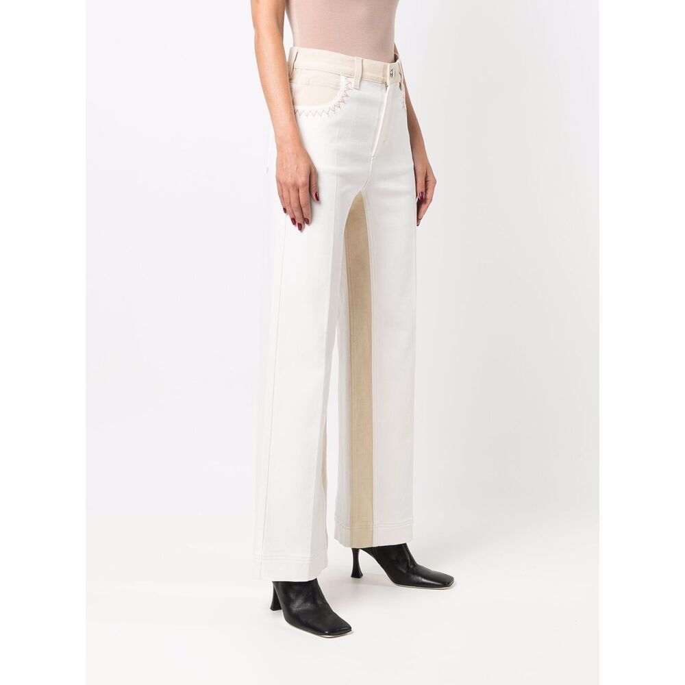 Chloé Straight-leg Denim Trousers In White