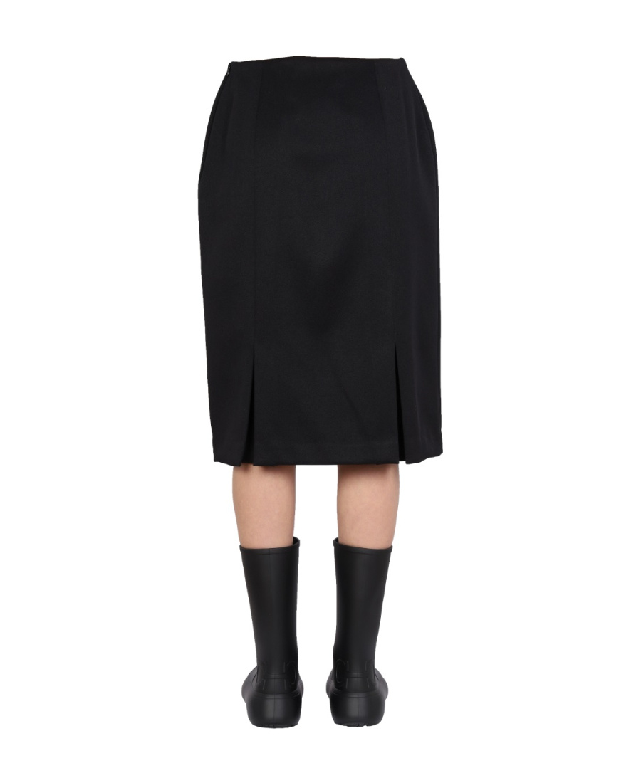Raf Simons A-line Midi Skirt In Black