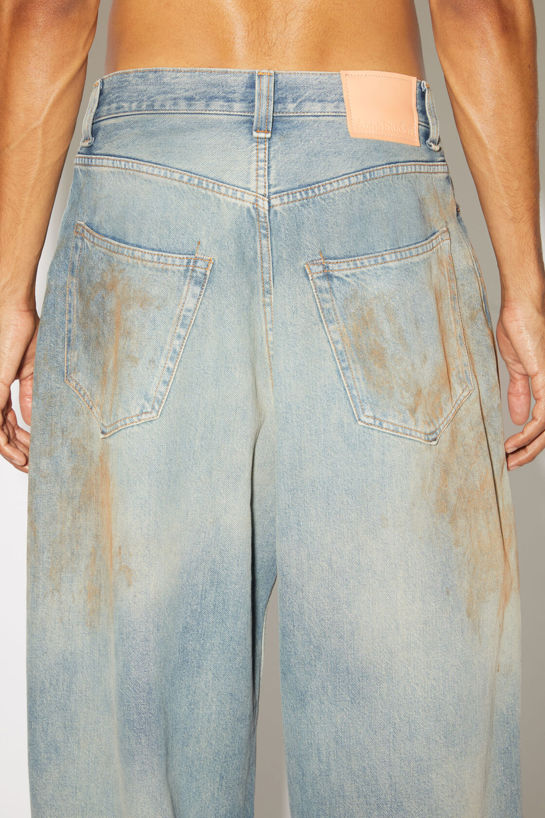 Shop Acne Studios Distressed Wide-leg Jeans In Gray