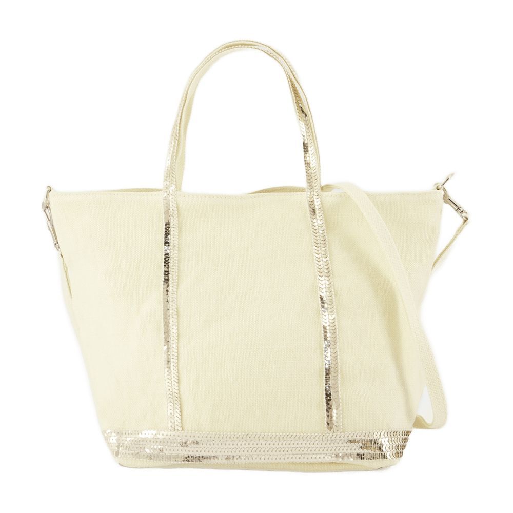 Vanessa Bruno Sequined Shoulder Bag In White