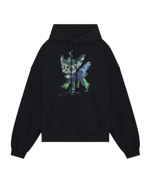 We11 Done Zip Hoodie In Black