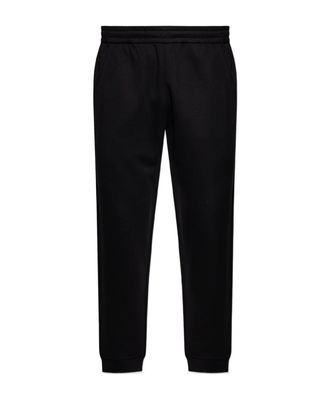 Giorgio Armani Elastic Waist Track Pants In Black