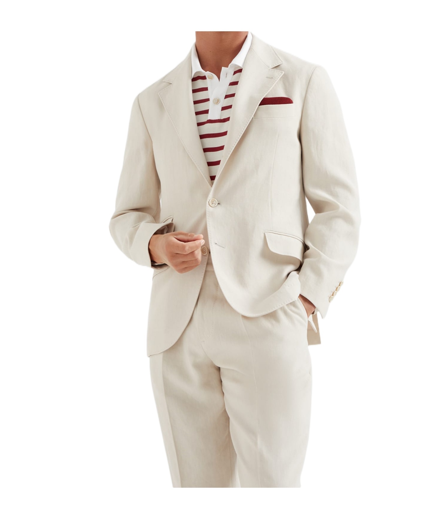 Brunello Cucinelli Cavallo Blazer In White