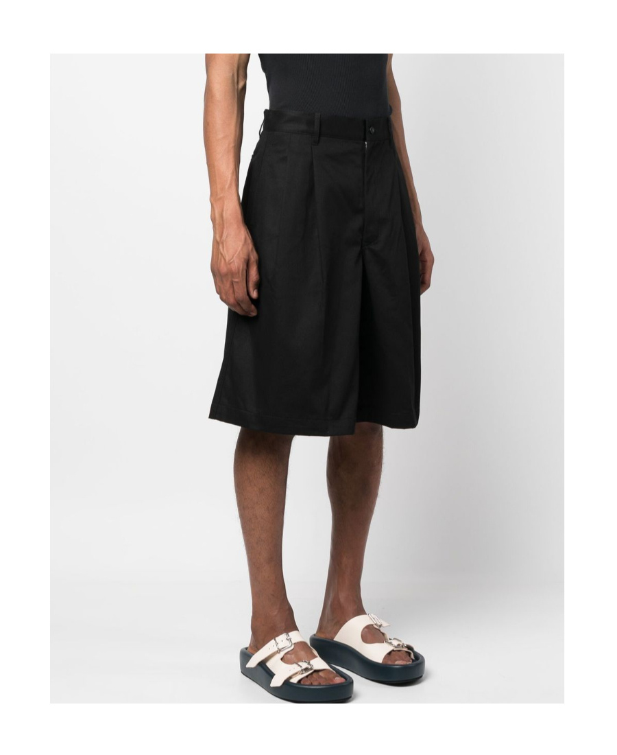 Comme Des Garçons Logo Shorts In Black