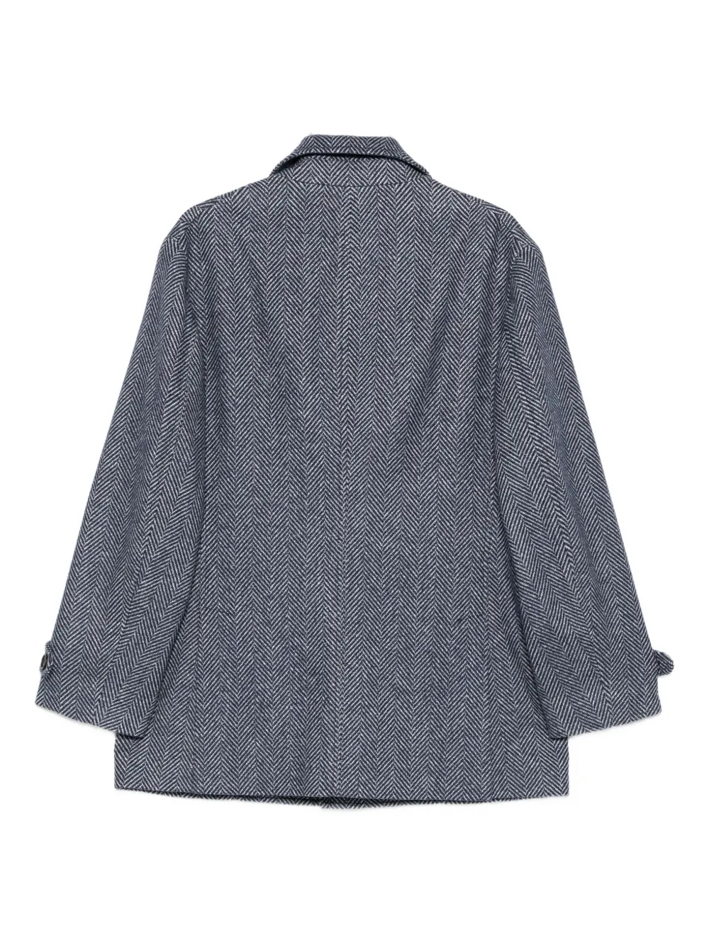 Brunello Cucinelli Herringbone Blazer In Gray