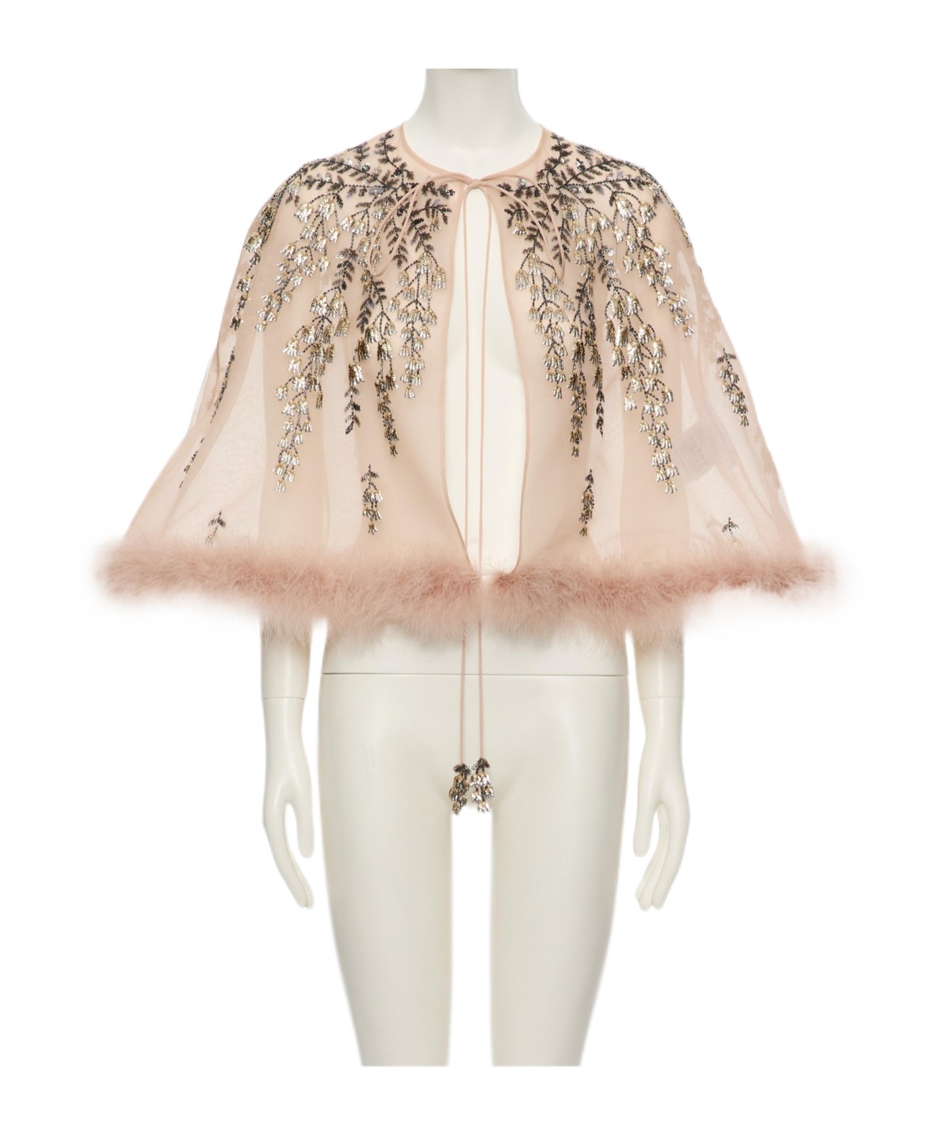 Valentino Laced Cloak In Brown