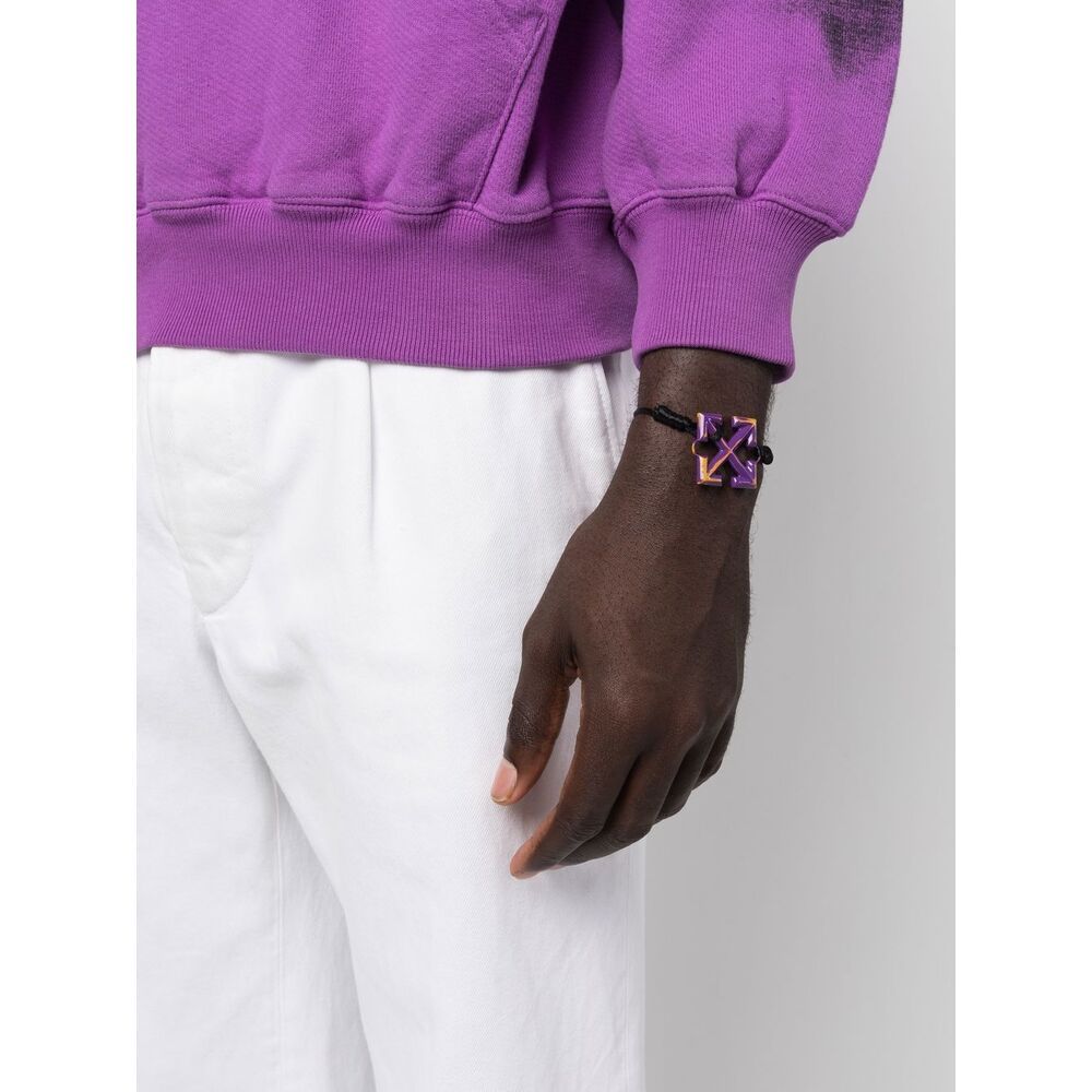 Off-white Arrows Logo Bracelet In Black