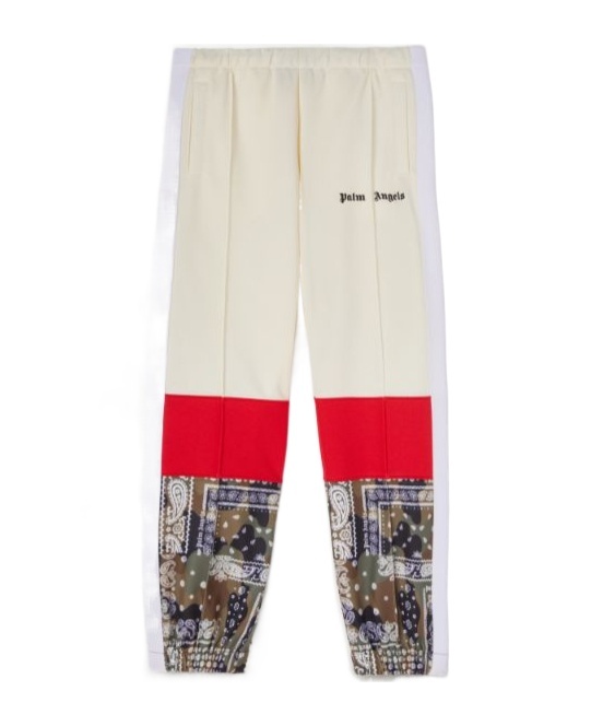 Palm Angels Colour-block Logo-print Track Pants In White