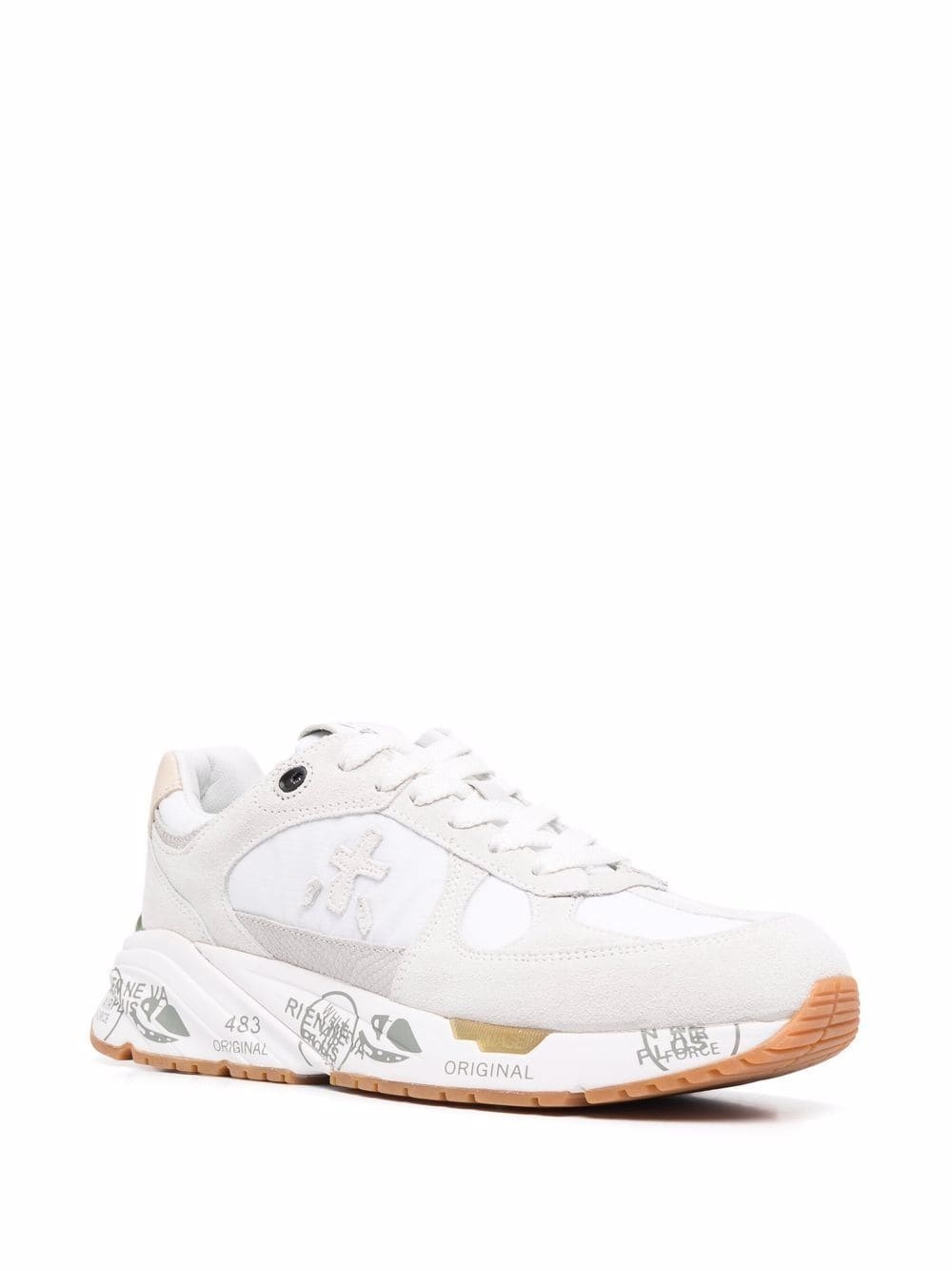 Premiata Low-top Panelled Sneakers In White