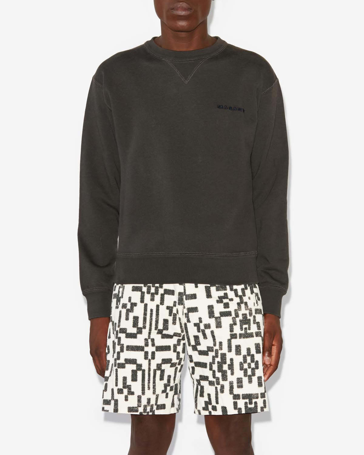 Isabel Marant Marant Relaxed-fit Black Sweatshirt With Subtle Logo In Black
