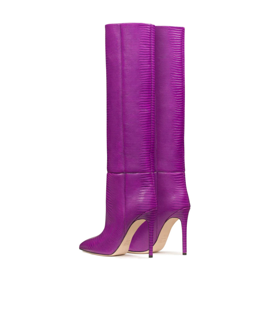 Paris Texas Lizard-striped Boots In Purple