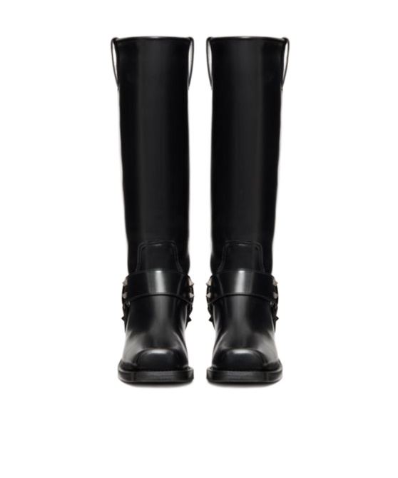 Valentino Ankle Strap Boots In Black