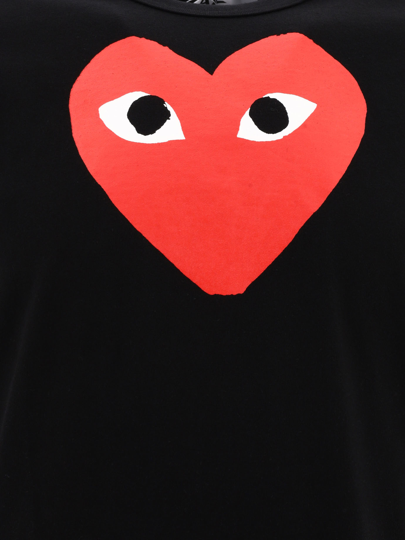 Comme Des Garçons Play Comme Des Garcons Play Heart Print T-shirt In Black