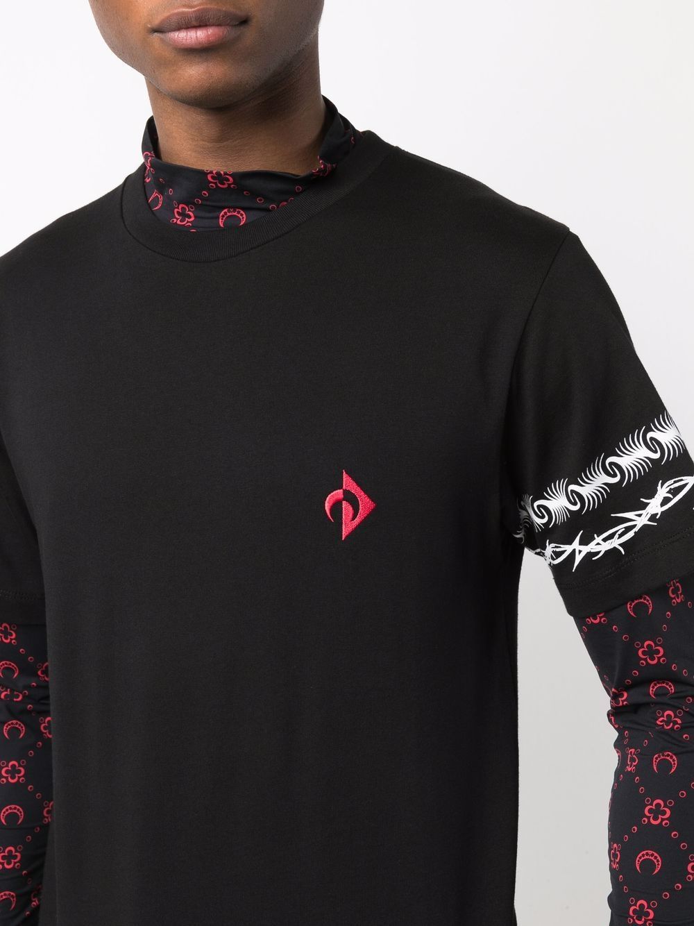 Marine Serre Abstract Logo-print T-shirt In Black